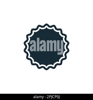 Rosette Badge Icon Design Template Elements Stock Vector