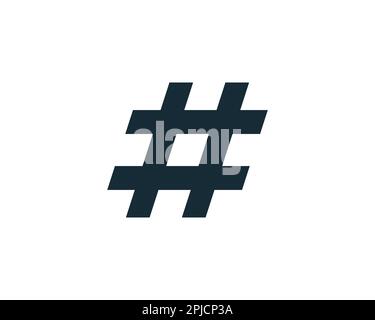 Hashtag Icon Design Template Elements Stock Vector