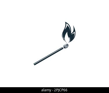 Matchstick, Wooden Lighter Icon Design Template Elements Stock Vector