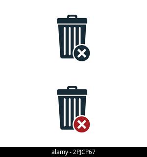 Trash Can Do Not Discard Icon Design Template Elements Stock Vector