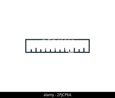 Measure Ruler Icon Design Template Elements Stock Vector