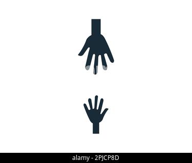 Hand Helping Icon Design Template Elements Stock Vector