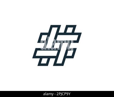 Hashtag Icon Design Template Elements Stock Vector