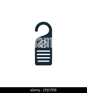 Hanging Tag Door of The Hotel Icon Design Template Elements Stock Vector