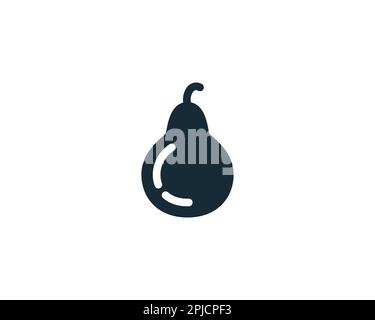 Pear Fruit Icon Design Template Elements Stock Vector