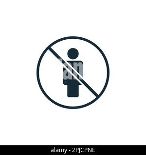 Forbidden Area Icon Design Template Elements Stock Vector