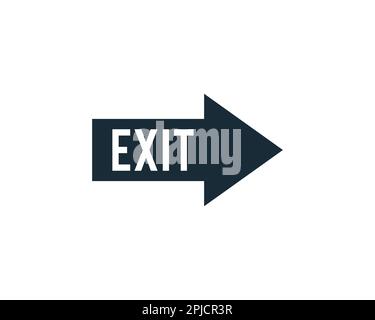 Exit Arrow Icon Design Template Elements Stock Vector
