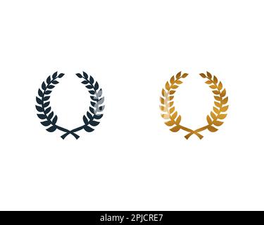 Laurel Wreath Icon Design Template Elements Stock Vector
