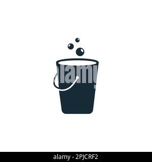Bucket Water Icon Design Template Elements Stock Vector