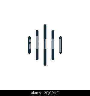 Line Wave Icon Design Template Elements Stock Vector