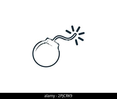 Bomb Icon Design Template Elements Stock Vector