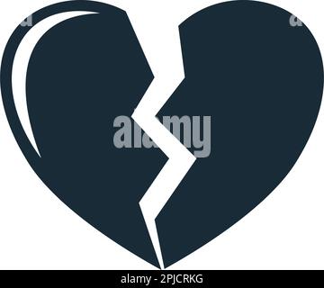 Broken Heart logo or icon design Stock Vector Image & Art - Alamy