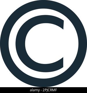 C Letter Copyright Icon Vector Logo Template Illustration Design Stock Vector