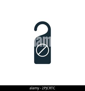 Hanging Tag Door of The Hotel Icon Design Template Elements Stock Vector
