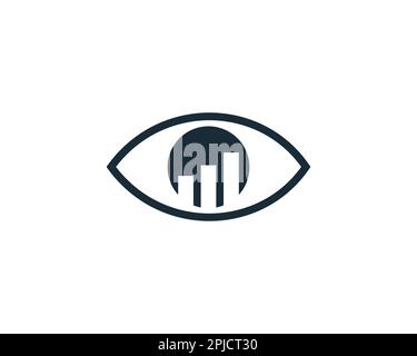 Eye Vision, Stock Exchange Financial Icon Design Template Elements Stock Vector