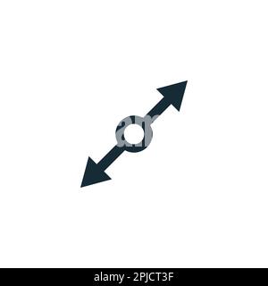 Arrow of Compass Icon Design Template Elements Stock Vector