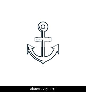 Anchor Icon Design Template Elements Stock Vector