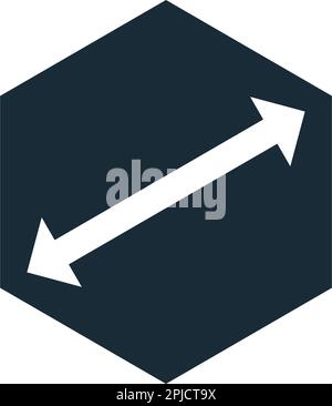 Arrow Hexagon Icon Vector Logo Template Illustration Design Stock Vector