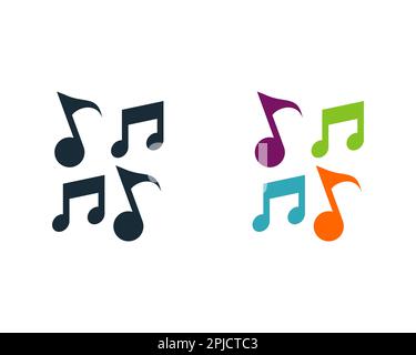 Key Note Music Icon Design Template Elements Stock Vector