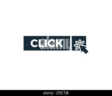 Click Button Arrow Icon Design Template Elements Stock Vector