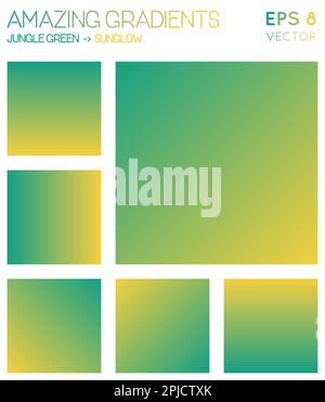 Colorful gradients in jungle green, inchworm color tones. Adorable ...