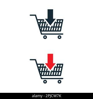 Download Cart Trolley Icon Design Template Elements Stock Vector