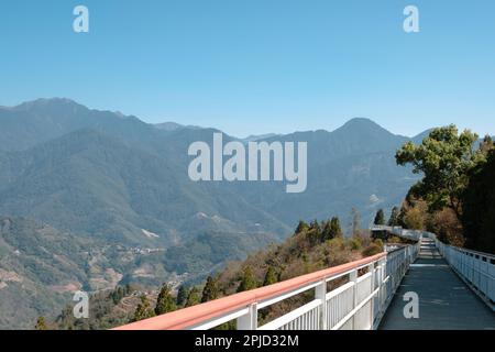 Cingjing Skywalk mountain view in Nantou county, Taiwan Stock Photo