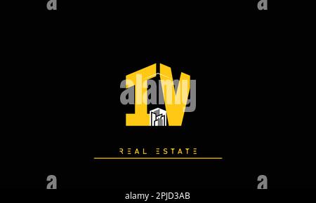 Real Estate letters Initials Monogram logo IV , VI Stock Vector