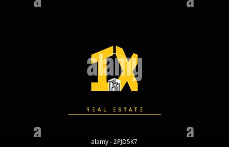 Real Estate letters Initials Monogram logo IX , XI Stock Vector