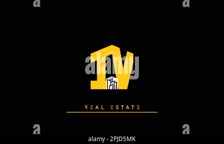 Real Estate letters Initials Monogram logo IV , VI Stock Vector
