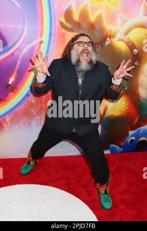 Jack Black 04/01/2023 The Special Screening of The Super Mario Bros. Movie held at the Regal LA Live in Los Angeles, CA Photo by Izumi Hasegawa/HollywoodNewsWire.net Credit: Hollywood News Wire Inc./Alamy Live News Stock Photo