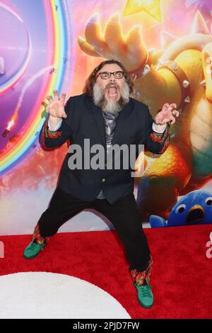 Jack Black 04/01/2023 The Special Screening of The Super Mario Bros. Movie held at the Regal LA Live in Los Angeles, CA Photo by Izumi Hasegawa/HollywoodNewsWire.net Credit: Hollywood News Wire Inc./Alamy Live News Stock Photo