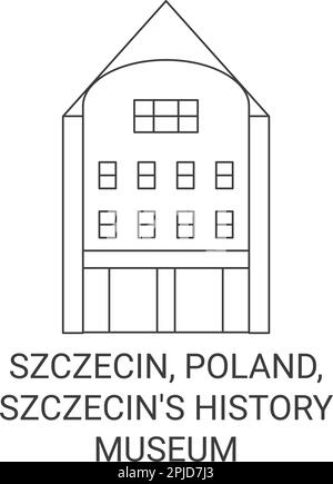 Poland, Szczecin, Szczecin's History Museum travel landmark vector illustration Stock Vector