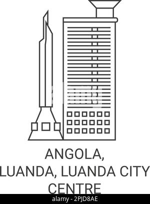 Angola, Luanda City , Centre travel landmark vector illustration Stock ...