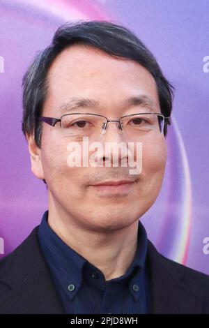 Takumi Kawagoe, Shigeru Miyamoto, Koji Kondo 04/01/2023 The Special  Screening of The Super Mario Bros. Movie held at the Regal LA Live in Los  Angeles, CA Photo by Izumi Hasegawa/HollywoodNewsWire.net Credit:  Newscom/Alamy