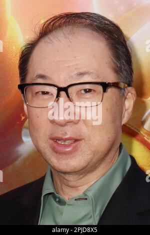 Takumi Kawagoe, Shigeru Miyamoto, Koji Kondo 04/01/2023 The Special  Screening of The Super Mario Bros. Movie held at the Regal LA Live in Los  Angeles, CA Photo by Izumi Hasegawa/HollywoodNewsWire.net Credit:  Newscom/Alamy