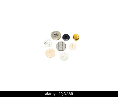 Buttons isolated on white background. selective focus Stock Photo