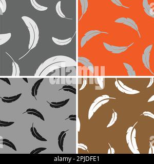 scattered feather background vektor illustration design Stock Vector