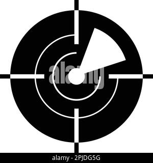 Vector radar icon - linear radiolocation sign Stock Vector