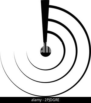 Vector radar icon - linear radiolocation sign Stock Vector