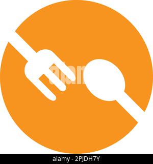 spoon and fork logo icon vektor template Stock Vector