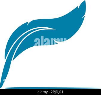 quill pen icon.classic stationery illustration Stock Vector