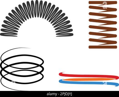 metal spring vector icon illustration design template Stock Vector