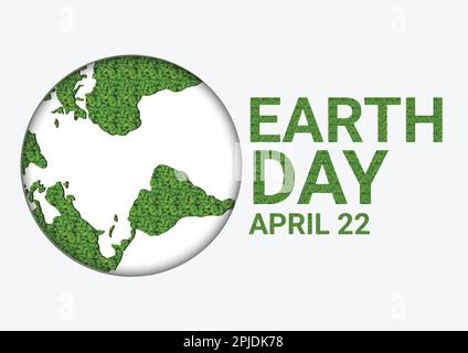 Earth Day 22 April. Vector illustration. World environment day concept. Stock Vector