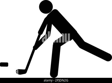 hokey icon,Ice hokey players silhouettes, sport team vector icons playing on ice rink arena. Ice hockey team players goalkeeper, forward, winger, refe Stock Vector