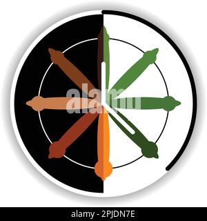 Barth to death clock Life Circle. Time passing concept vector Stock Vector