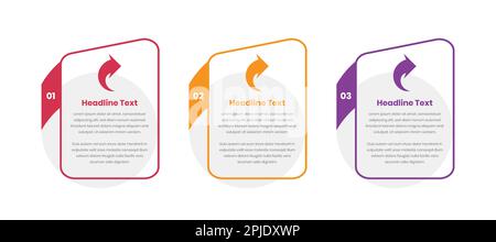 Minimal text presentation card for steps infographic template Stock Vector