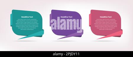 Abstract message or dialog box for infographic text presentation Stock Vector