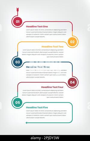 Timeline business infographic template design with number Stock Vector