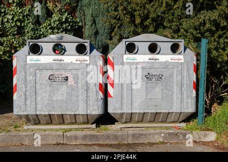 Container for waste glass Stock Photo